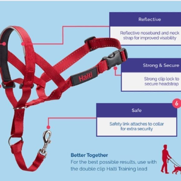HALTI Headcollar for Dog No. 1 selling No Pulling Stop, Size 1 Adjustable - Picture 4 of 6